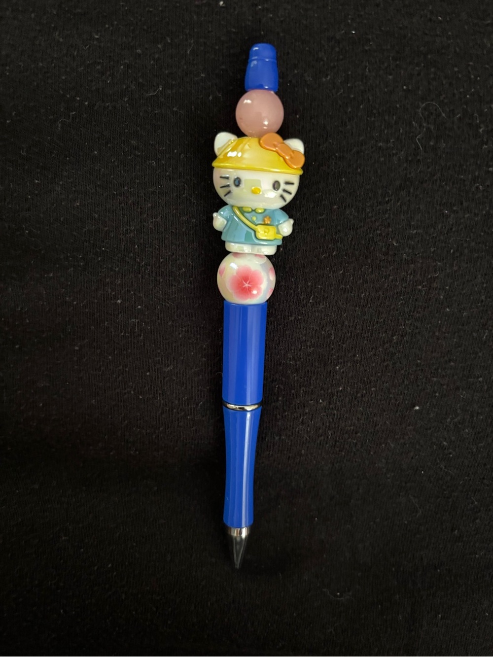 Hello Kitty Blue Pen with Pink, Yellow & Cream Accents